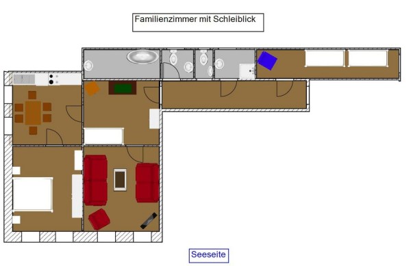 Schleiblick Apartment 13 - 1. Obergeschoss mit Schleiblick